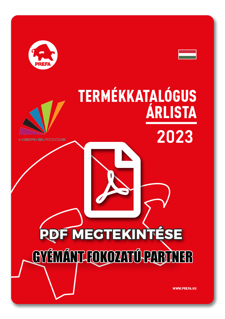 Prefa árlista Kéribádog Prefa árlista 2023